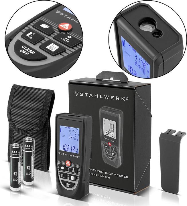 Stahlwerk Laser rangefinder LE-40 ST up to 40 m illuminated LCD display (40 m, 635 nm)