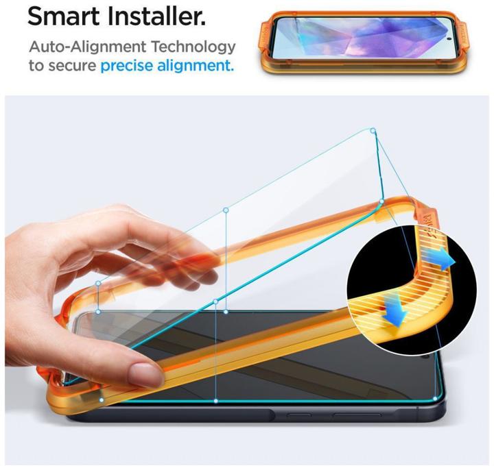Actual product image Spigen ALM Glas.Tr Sam A55 5G 2szt. szkło hartowane AGL07775 (2 Piece, Samsung Galaxy A55)