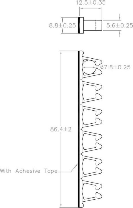 Actual product image Tru Components Cable clip TC-12533420 Bundle Ø range 7.8 mm (max) Black 2