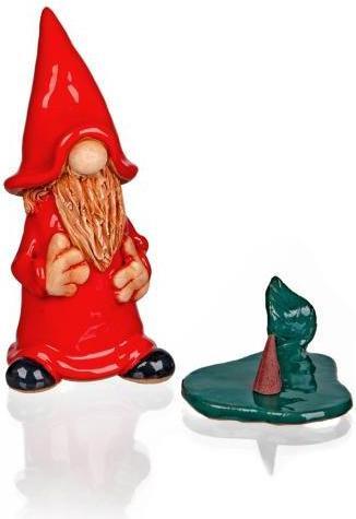 Actual product image Crottendorfer 3701 - Ceramic incense figure Gnome red, 18 cm