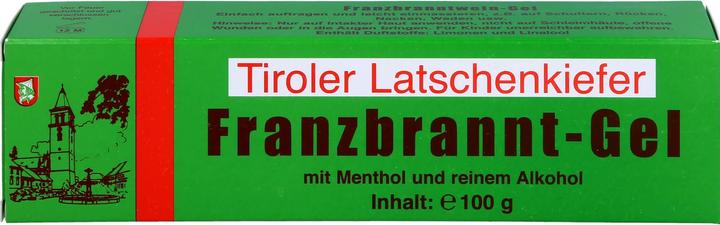 Nährwerte und Zutaten Hecht Pharma FRANZBRANNTGEL, 100 g GEL (1 x)