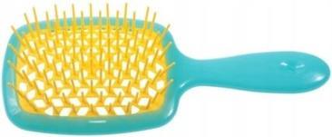 Janeke Superbrush Hairdresser Brush For Combing Turquoise-Yellow