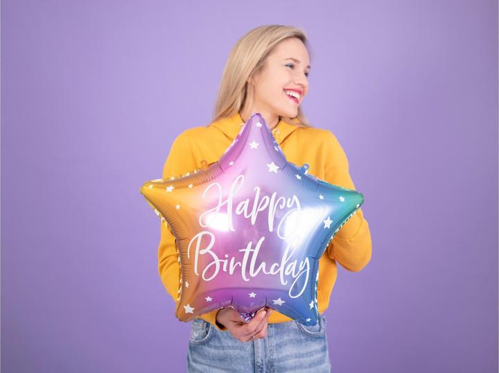 Produktbild Amscan Stern Happy Birthday (1 x)