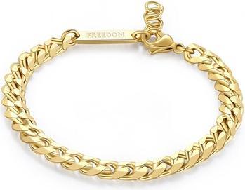 Sagapo S'Agapo Timeless Gold Plated Bracelet For Men Pancer Ripple Srp55