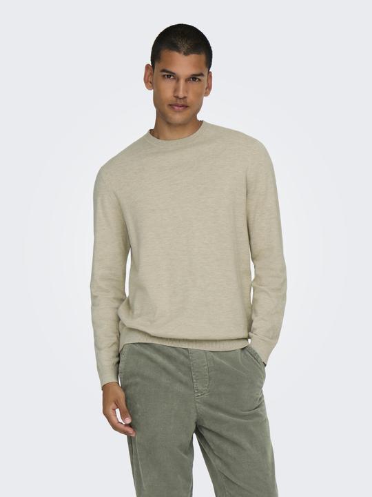 Actual product image Only & Sons Regular fit round neck pullover knitted jumper (L)