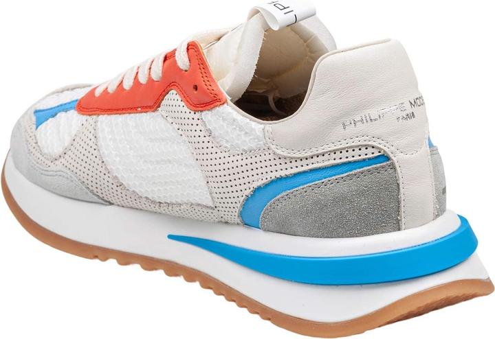 Immagine prodotto Philippe Model olympique sneakers in leather and fabric color white, grey and orange (40)