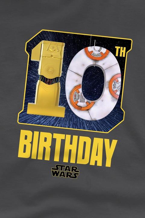 Immagine prodotto Star Wars Maglietta 10° Compleanno C3PO BB-8 Spazio Bambini (128)