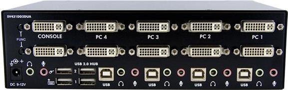 Produktbild StarTech .com 4 Port Dual DVI USB KVM Switch