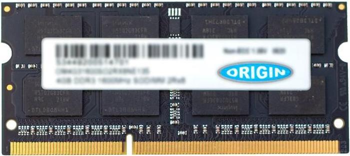 Image du produit Origin Storage 4 GB DDR3L-1600 SODIMM 1RX8 (1 x 4GB, 1600 MHz, RAM DDR3, SO-DIMM)