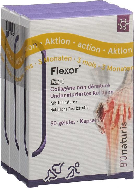 B'Onaturis Flexor mit UCII Kollagen Vitamine Mineralien 3x (90 Stück, Kapseln, 66 g)