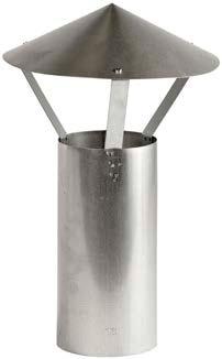Bertrams Rain bonnet with tube piece Ø120mm silver (1 pcs.)
