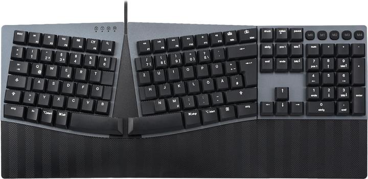 Actual product image Perixx PERIBOARD-535 DE BL, Wired ergonomic mechanical keyboard - flat blue clicksc (DE, Cable)