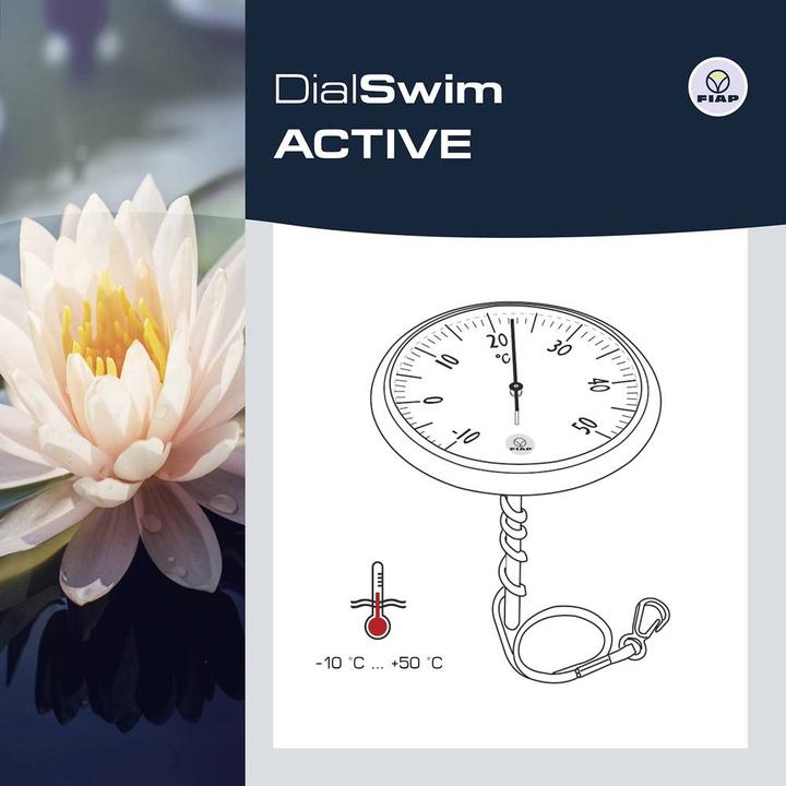 Produktbild Fiap DialSwim ACTIVE Poolthermometer Edelstahl, Blau (eloxiert)