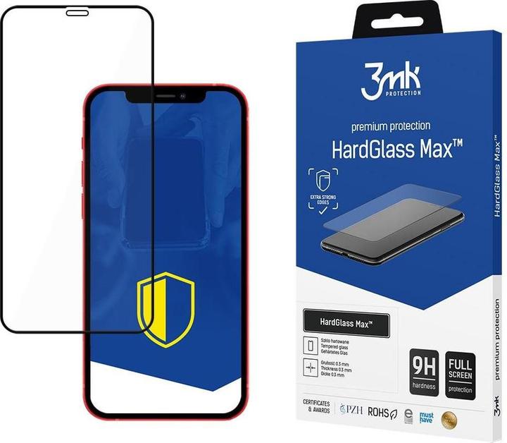 Immagine prodotto 3MK Protezione dello schermo Hardglass Max (1 Pezzo/i, Apple iPhone 12 mini)