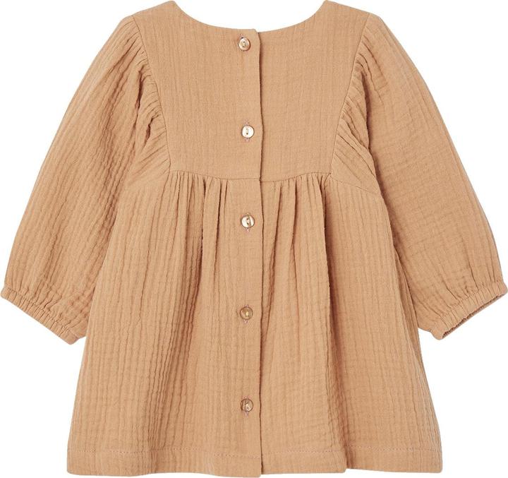 Vertbaudet Besticktes Baby Kleid aus Musselin