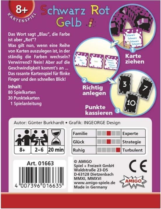 Actual product image Amigo Black Red Yellow (German)