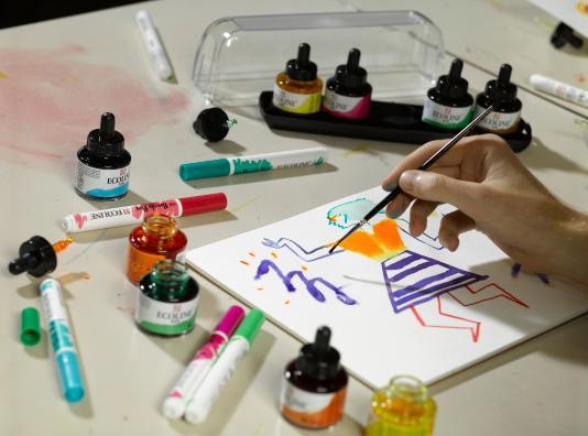 Image du produit Talens Peinture opaque Ecoline (Beige, 30 ml)
