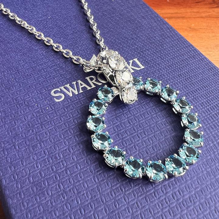 Actual product image Swarovski Exalta Necklace Blue (Swarovski Metal)