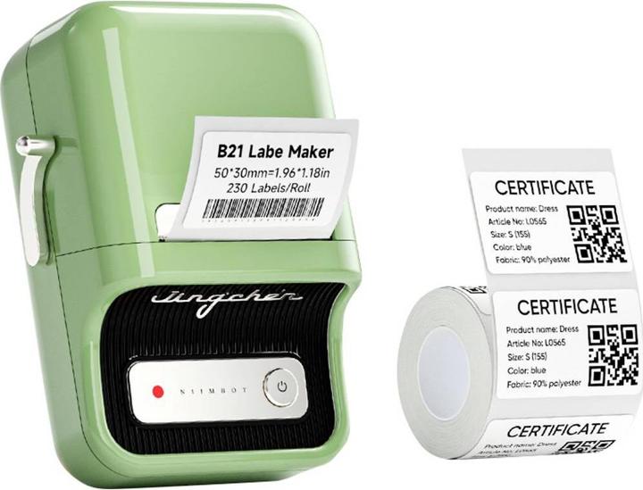 Actual product image Niimbot B21 Pro Portable Label Printer (green)