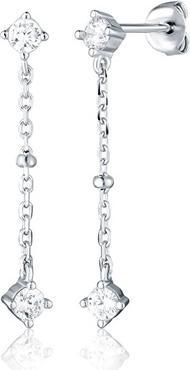 Immagine prodotto JVD Silver Dangling Earrings With Zircons Svle2933x61bi00