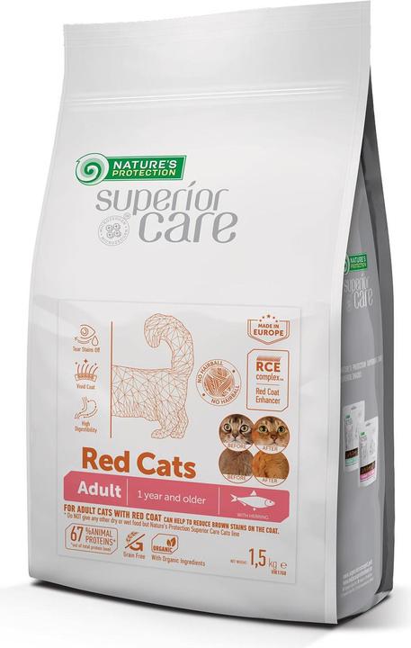 Produktbild Nature's Protection Rote Katzen getreidefrei Hering Erwachsene Alle Rassen, 1.5kg (Adult, 1 Stk., 1500 g)