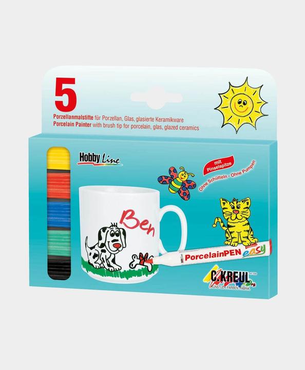 Produktbild Kreul Pean easy (Schwarz, Dunkelblau, Dunkelgrün, Gelb, Kirschrot, 3 mm, 5 x)