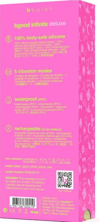 Image du produit Bswish B Swish - Bgood Infinite Deluxe Vibrador Recargable Silicona Rosa