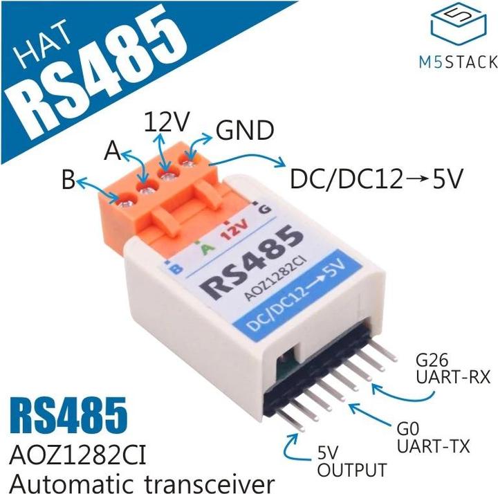 Immagine prodotto M5Stack M5StickC RS485 HAT AOZ1282CI