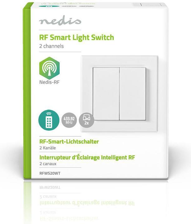 Actual product image Nedis RF Light Switch Double White