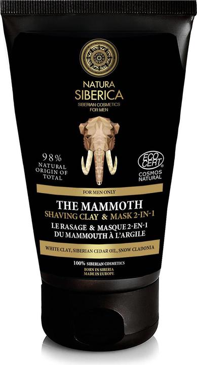 Natura Siberica Mammoth Shaving Clay (150 ml, Bartpflegeset)