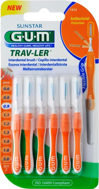 Produktbild GUM SUNSTAR Trav-Ler ISO-Norm 2 0.9mm cylindric orange (6 x)