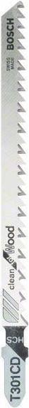 Produktbild Bosch Professional Zubehör Stichsägeblatt T 301 CD Clean for Wood, 5er-Pack