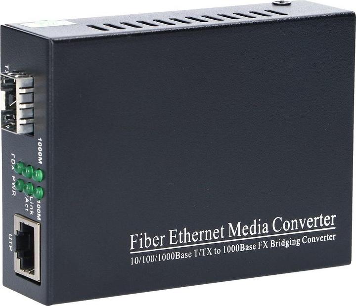 Actual product image Extralink SEDIR FIBER ETHERNET MEDIA CONVERTER 1X SFP 1X RJ45 - MC220 - Converter - Fibre Optic (FO)