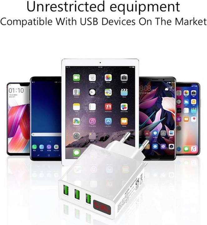Produktbild Eaxus USB-Ladegerät 3-Fach mit Spannungsanzeige (45 W)