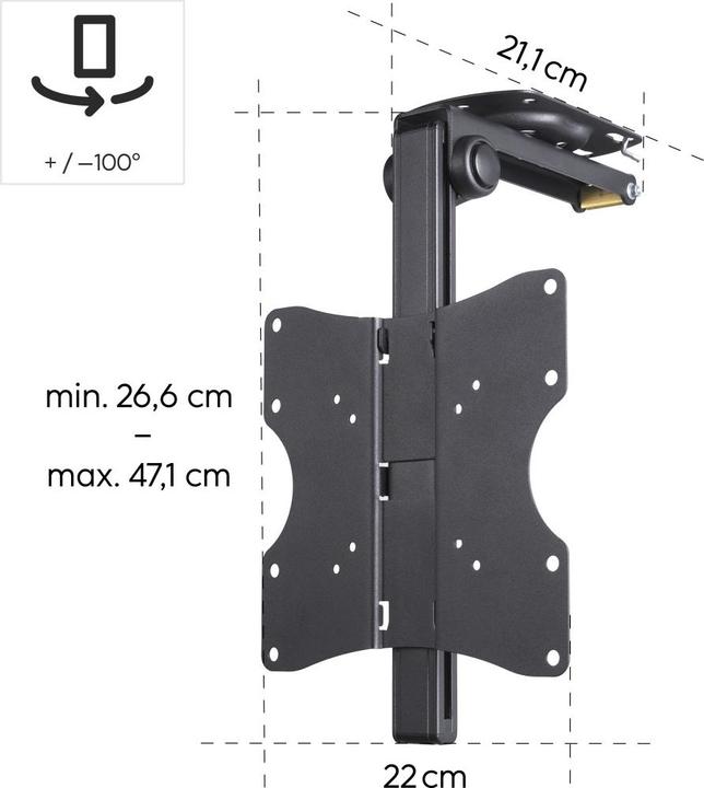 Immagine prodotto Hama Supporto a soffitto per TV (Soffitto, 46", 20 kg)