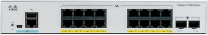 Actual product image Cisco PoE+ Switch C1000-16P-E-2G-L 16 Port (16 Ports)