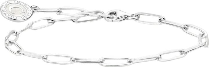 Produktbild Thomas Sabo Charm Armband mit Schimmernden Weissem Kaltemaille Silber (19 cm, 925er Silber, Emaille)