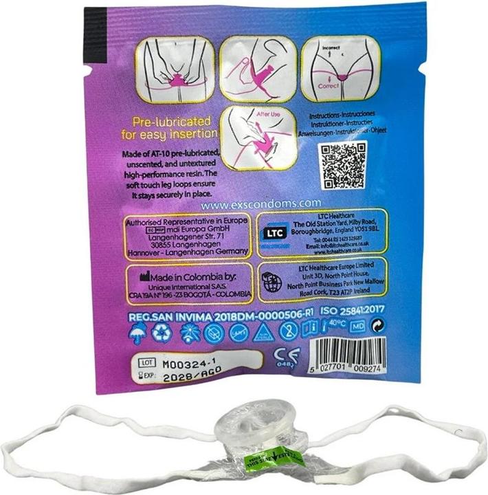 Actual product image EXS Frauen-Kondom Internal Condom - Soft Leg Loops 1 Stk (1 pcs.)