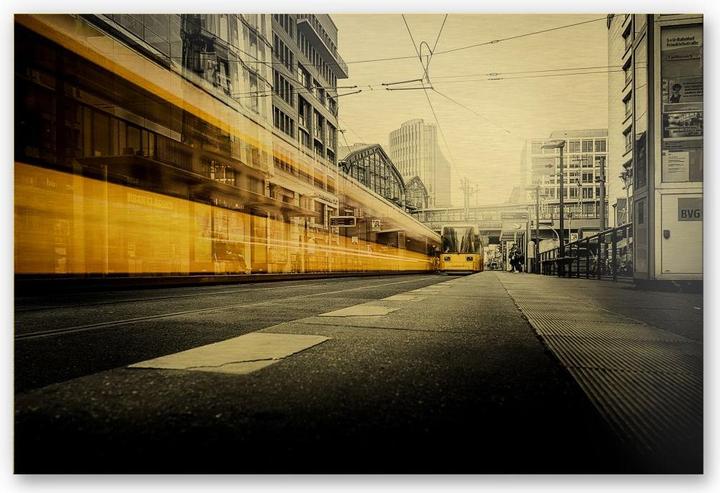 Produktbild Trenddeko Goldeffekt - Berlin Friedrichstrasse 02 (100 x 70 cm)