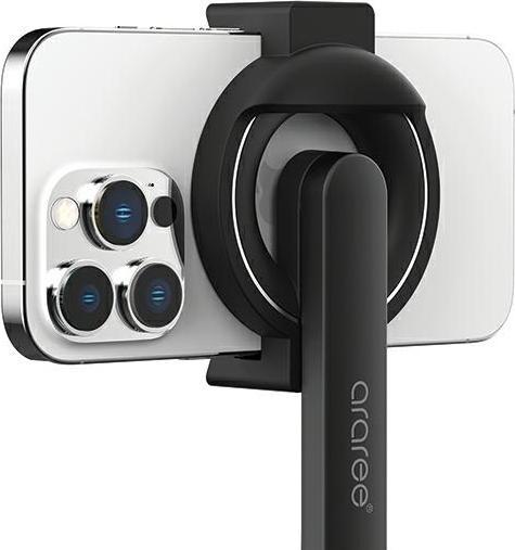 Actual product image Araree Selfie Stick Bluetooth Magfie POD czarny/black MagSafe Tripod AR60-01727A
