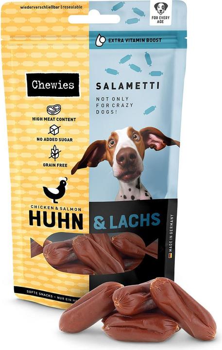 Produktbild Chewies Salametti Huhn & Lachs 200g (Adult, 8 Stk., 200 g)
