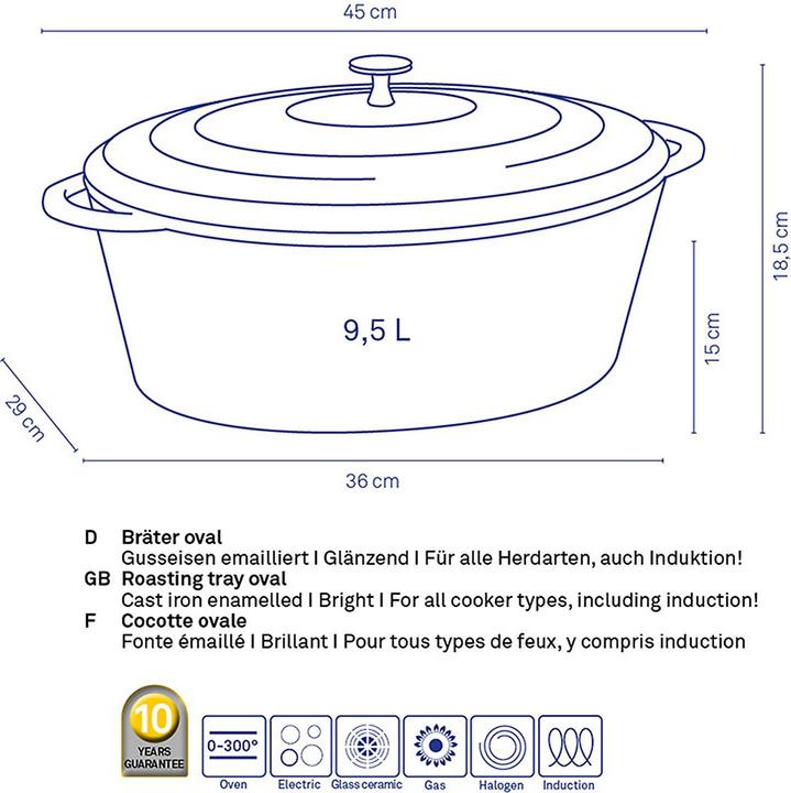 Produktbild Kela Calido (36 cm, Bräter + Schmortopf, Gusseisen)