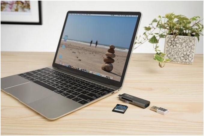 Actual product image PNY Card Reader/Adapter RTCUA3N USB Type C/A (USB 3.1, USB 2.0)