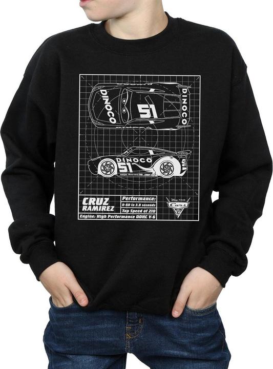 Produktbild Disney Cars Cruz Ramirez Blueprint Sweatshirt Jungen (140, 146)