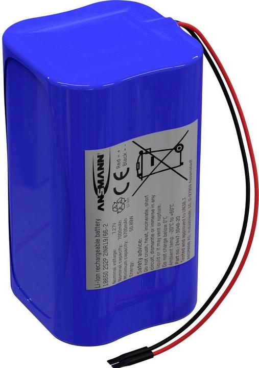 Actual product image Ansmann Li-Ion Battery Pack 2S2P - Block (1 pcs., 18650, 7000 mAh)