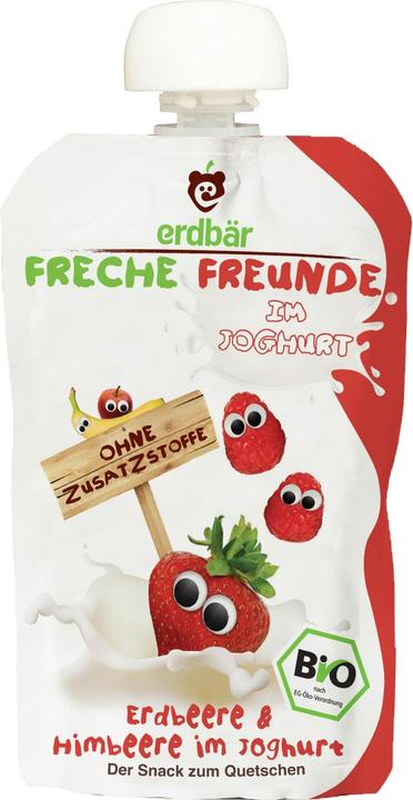 Produktbild Freche Freunde Quetschmus Joghurt Erdbeer & Himbeere (100 g)