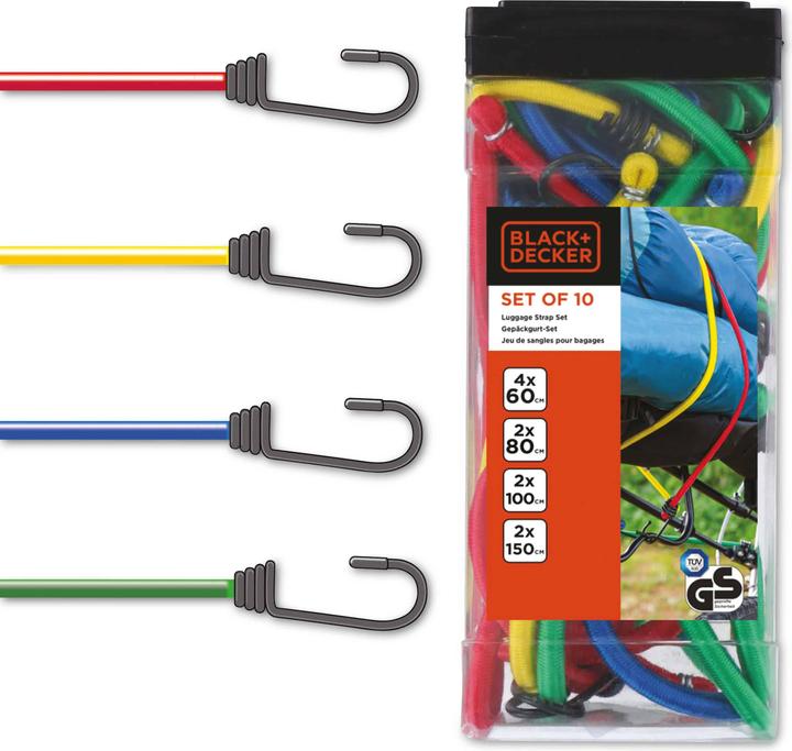 Actual product image Black & Decker Luggage strap set 10pcs (Additional padding)