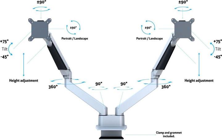 Image du produit Multibrackets MB Support de table Duo (Tables, 32")