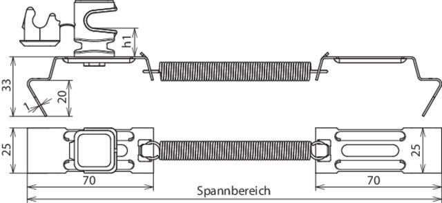 Image du produit Dehn Support de câble de toit SPANNsnap NIRO/K-gris 204269