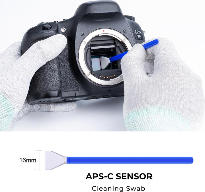 Immagine prodotto K&F Concept Kit di tamponi per la pulizia del sensore APS-C delle fotocamere DSLR o SLR da 16 mm